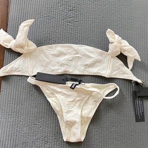 NWT White Triangl Swimsuit Small/Medium